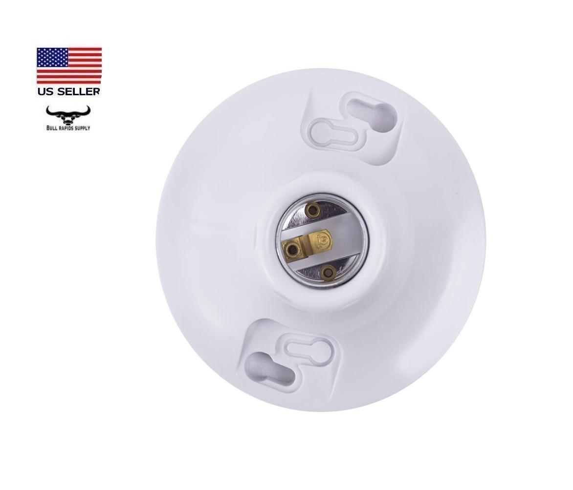 Plastic White Keyless One-Piece Lamp Holder Light Socket - Rated for 660W / 250V