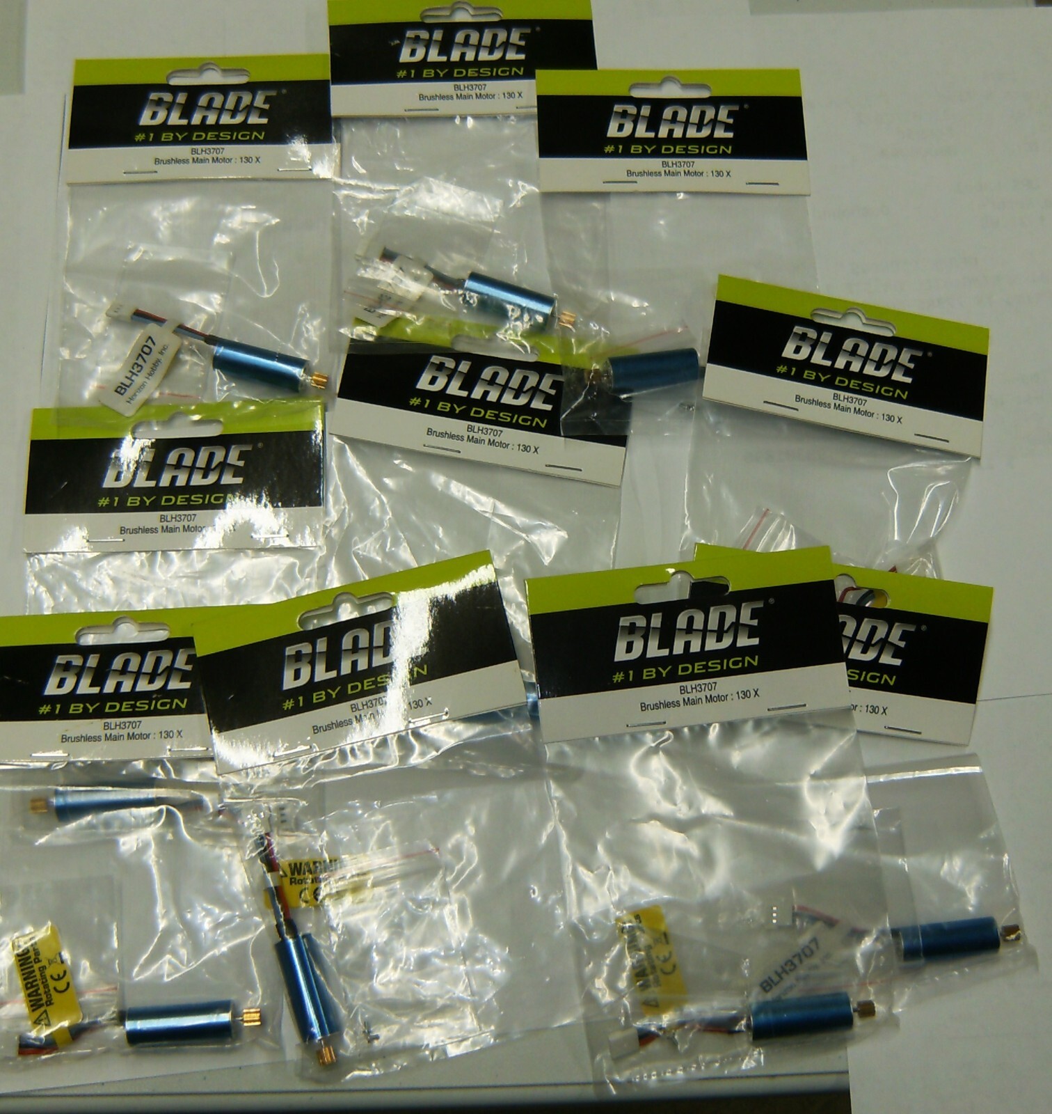(10) Blade 130 X Red Bull BO-105 CB Brushless Helicopter Motor W/ Pinion BLH3707