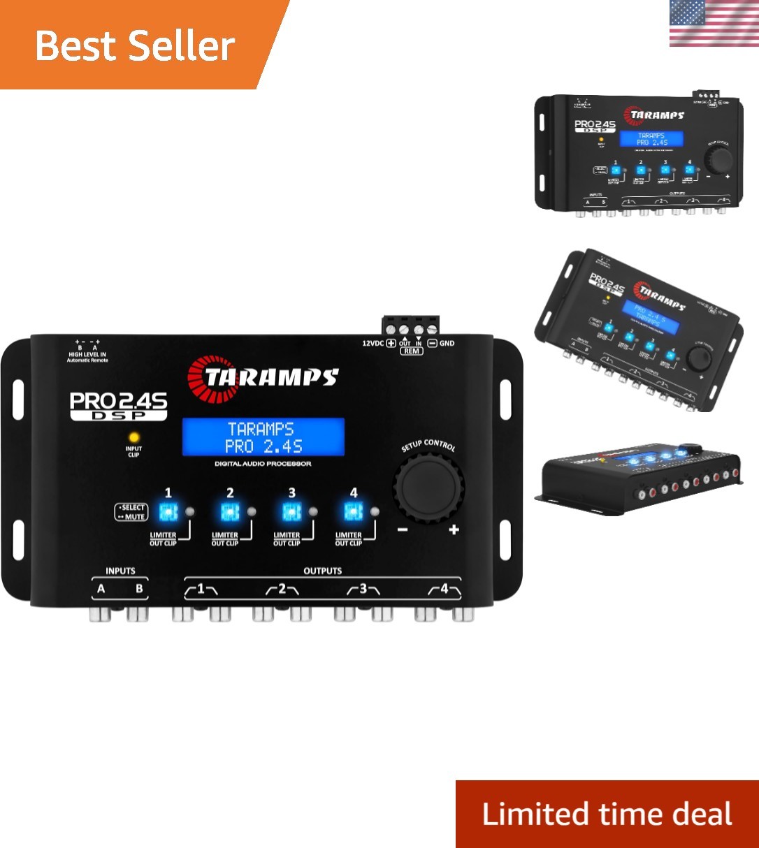Compact Pro 2.4S Digital Audio Processor with Auxiliary Connectivity & Filters