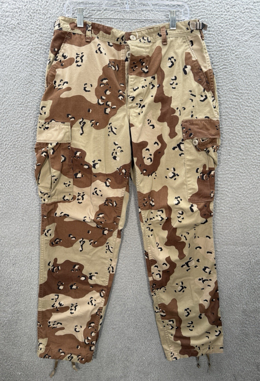 Vintage Military Pants Mens Medium Camouflage Cargo Combat Chocolate Chip Camo