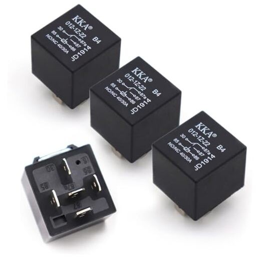 4 PCS 40A Automotive Relays, Car Relay Switch, 5 Pin Relay, 12V Waterproof