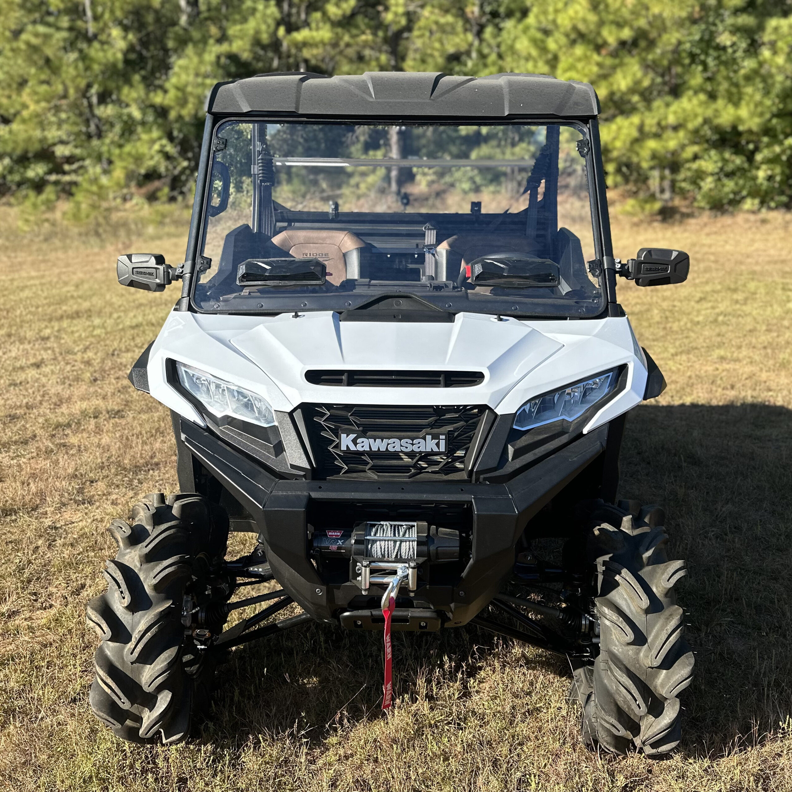 Kawasaki Ridge Front Full Windshield Vented Scratch Resistant 2024+