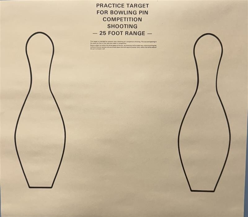 (9 PACK) 25 Foot Practice Target for Bowling Pin Competition Shooting, 21x24"