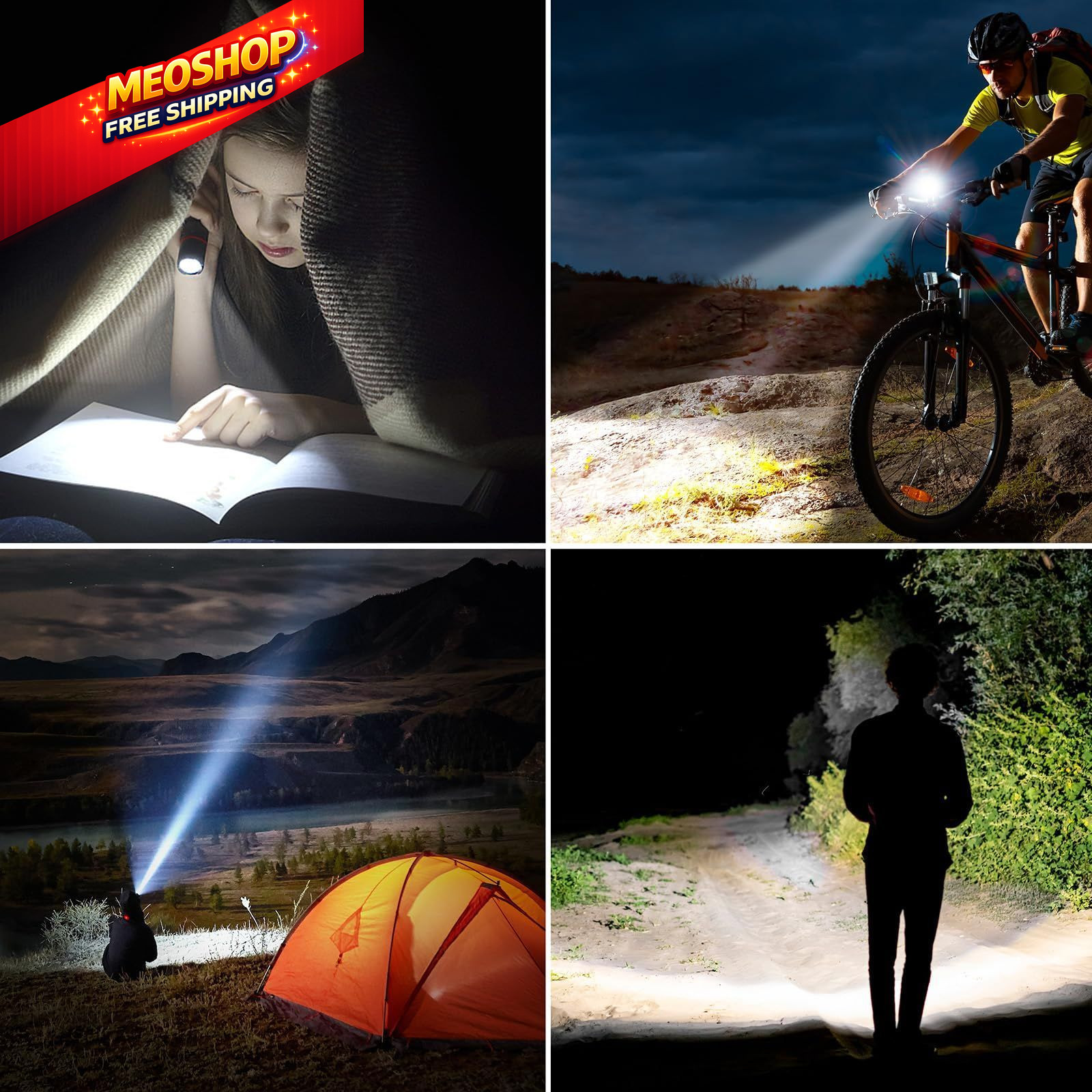 Blukar Flashlight Rechargeable, High Lumens Flashlight, Super 1 Pack, Black