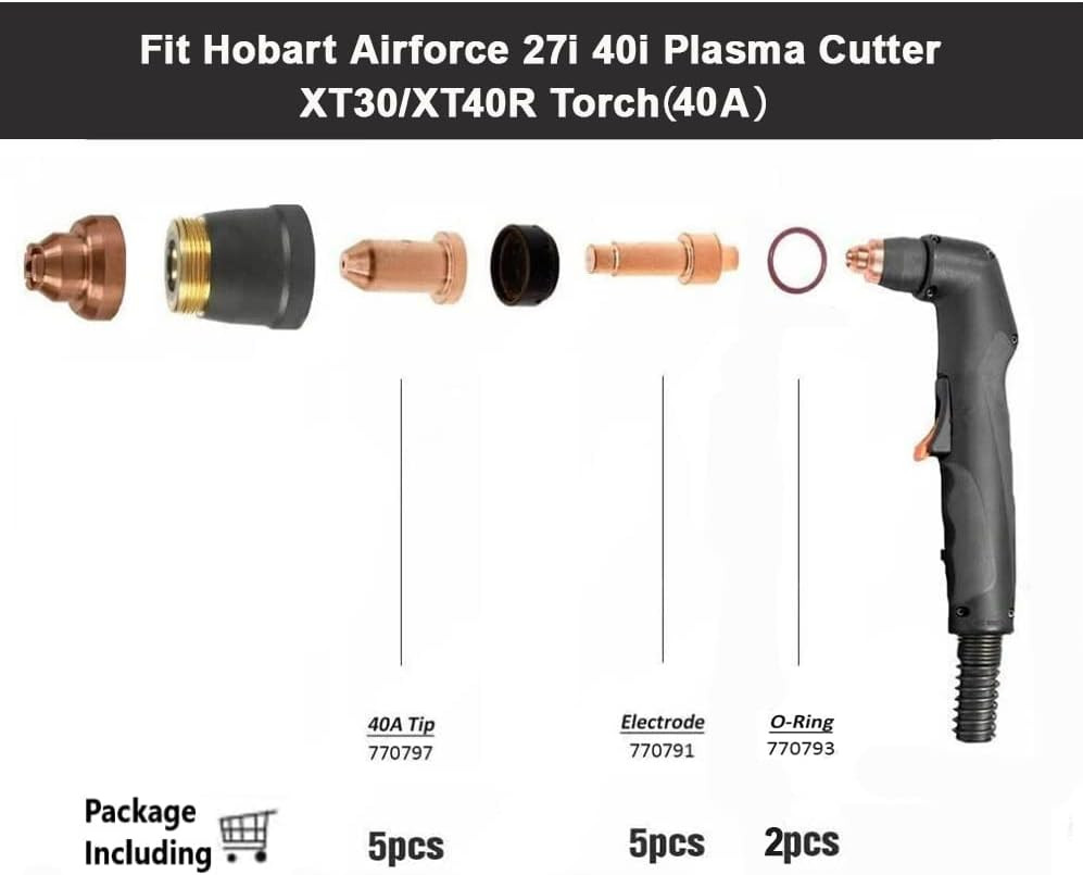 Upgraded Plasma Cutter Consumables Kit Tips for Miller Spectrum 625...