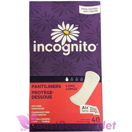 Incognito Pantiliners Long Fragrance Free 40 Pantiliners