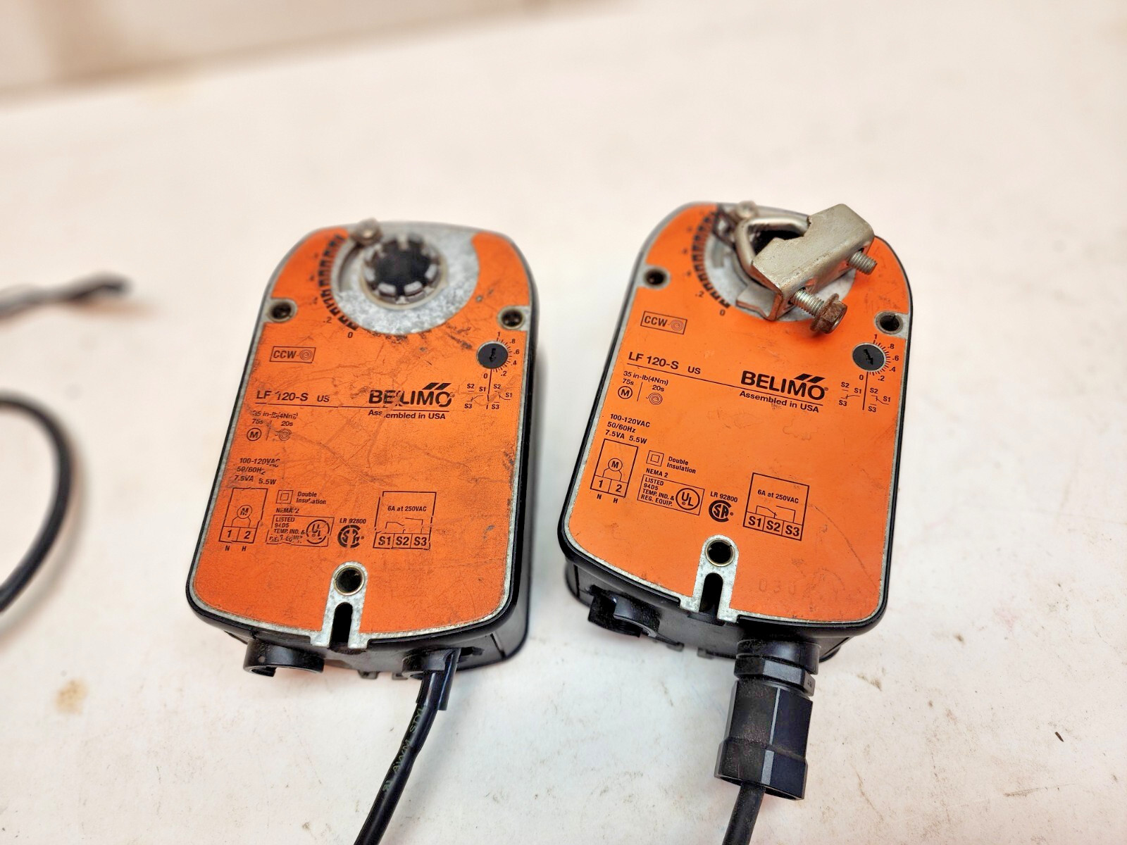Lot 2 Belimo LF120-S Spring Return Damper Actuator 120V