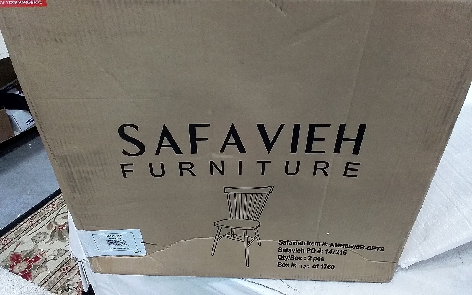 Safavieh PARKER SPINDEL SIDE CHAIR, Reduced Price 2172751276 AMH8500B-SET2