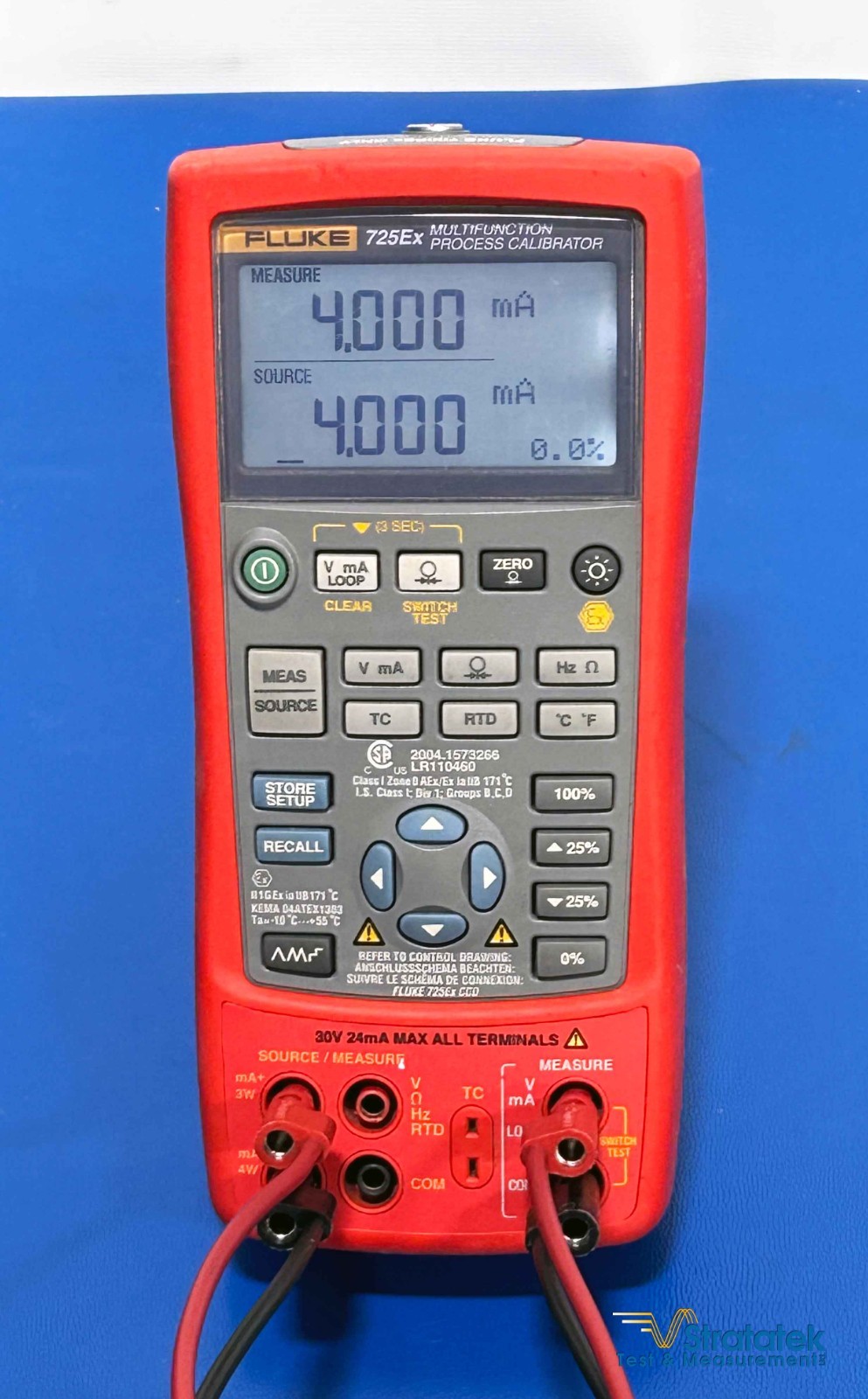 Fluke 725Ex Multifunction Process Calibrator Intrinsically Safe NIST Calibrated