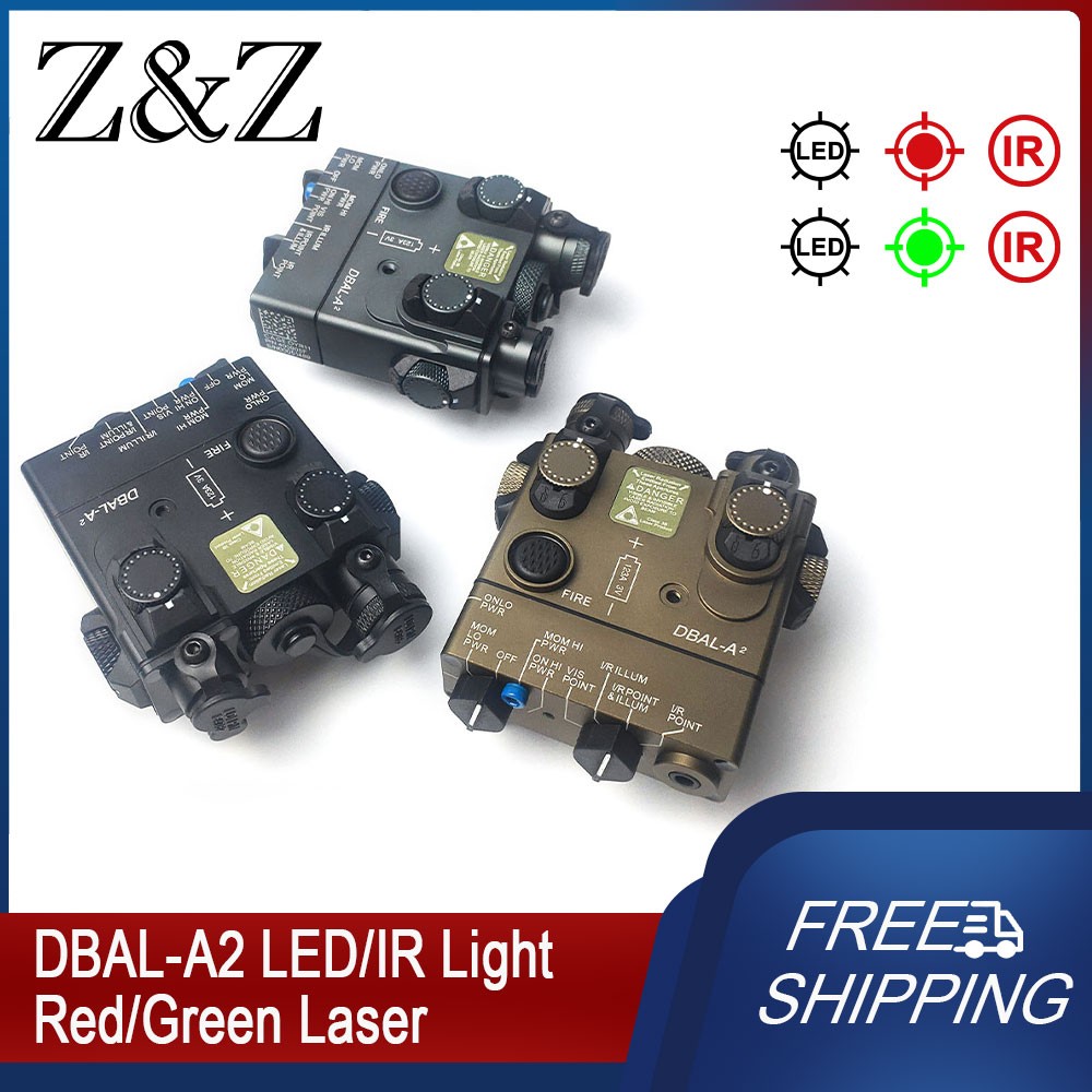 Tactical DBAL-A2 Dual Beam Aiming IR / Red / Green Visible Laser Dot Sight Light