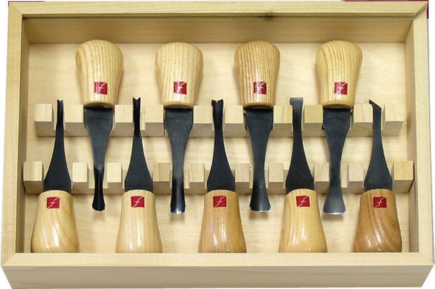 Flexcut Deluxe Palms Set High Carbon Steel Tool Carving Blades Wooden Handles