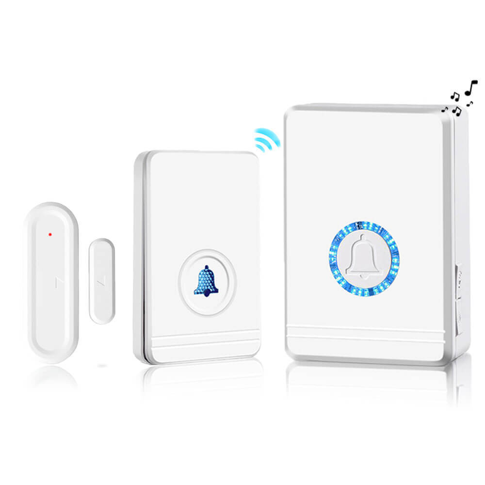 400m Wireless Doorbell Home Door bell Chime Magnetic Sensor Door Security Alarm