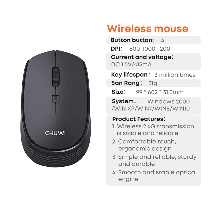 2.4GHz Wireless Optical Mouse USB Mouse DPI Cordless Mice For PC Laptop