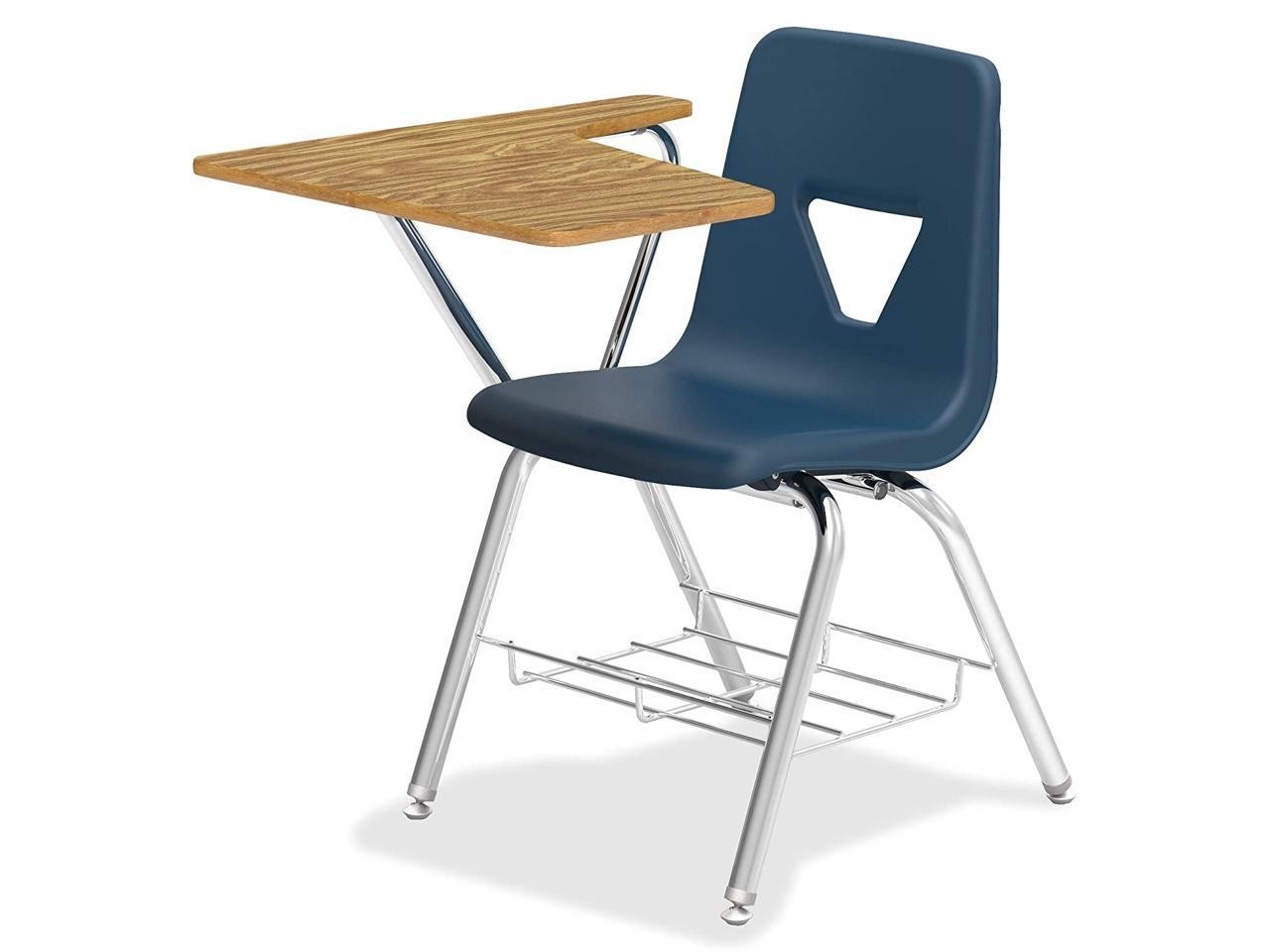 Lorell Tablet Arm Study Top Student Combo Desks-2/CT Chair, 30" x 29.5" x 20", N