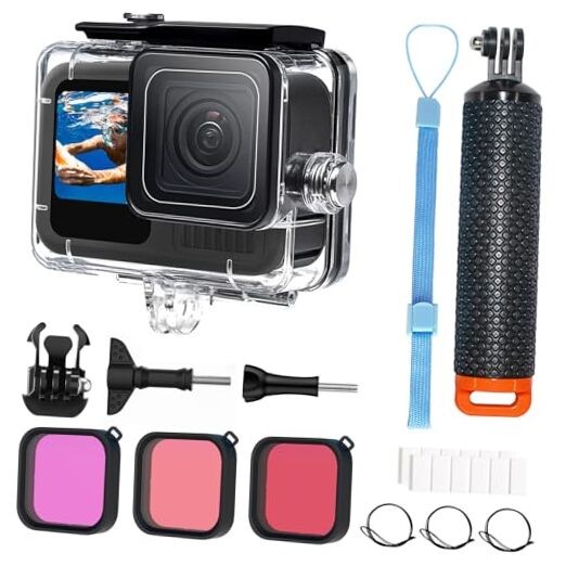 Waterproof Housing Case with 3Pack Hero 13/12/11/10/9 Black Accessories