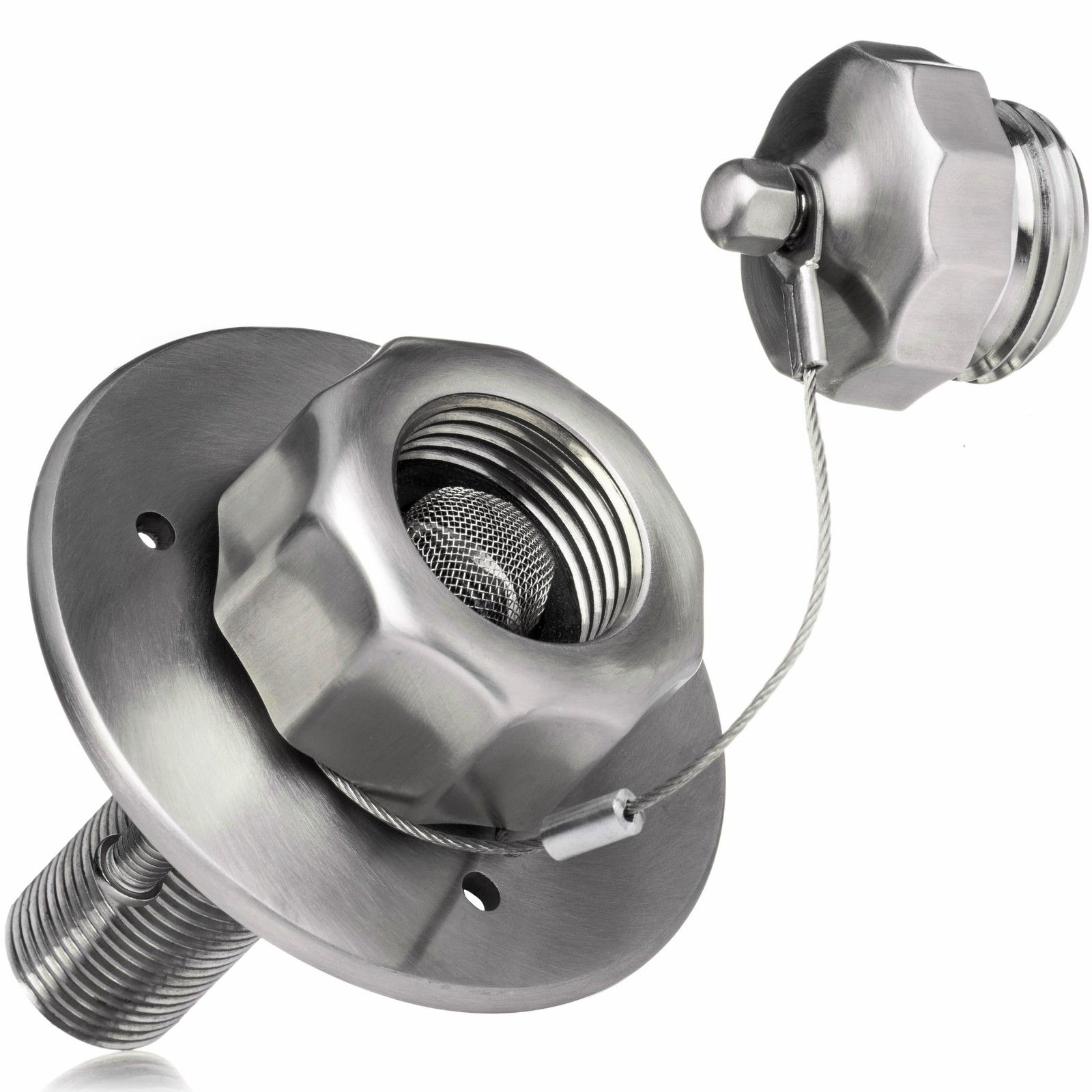 RV City Water Inlet Connection with Check Valve All Metal Construction Brushe...