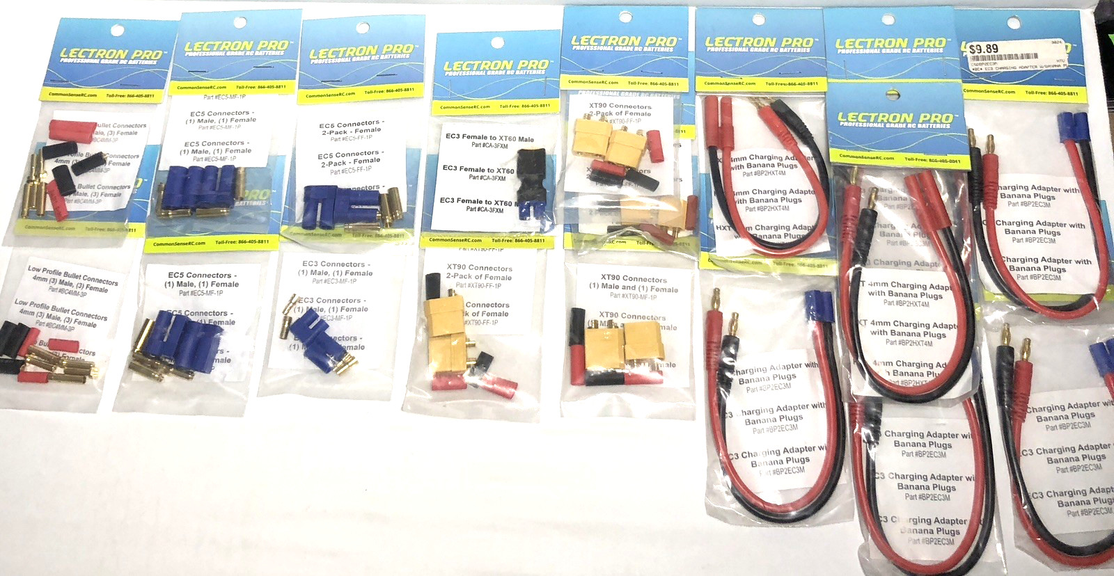 Lectron Pro Lot of 18 EC3 Charging Adapter HXT Bullet Connectors XT90 EC5 $145