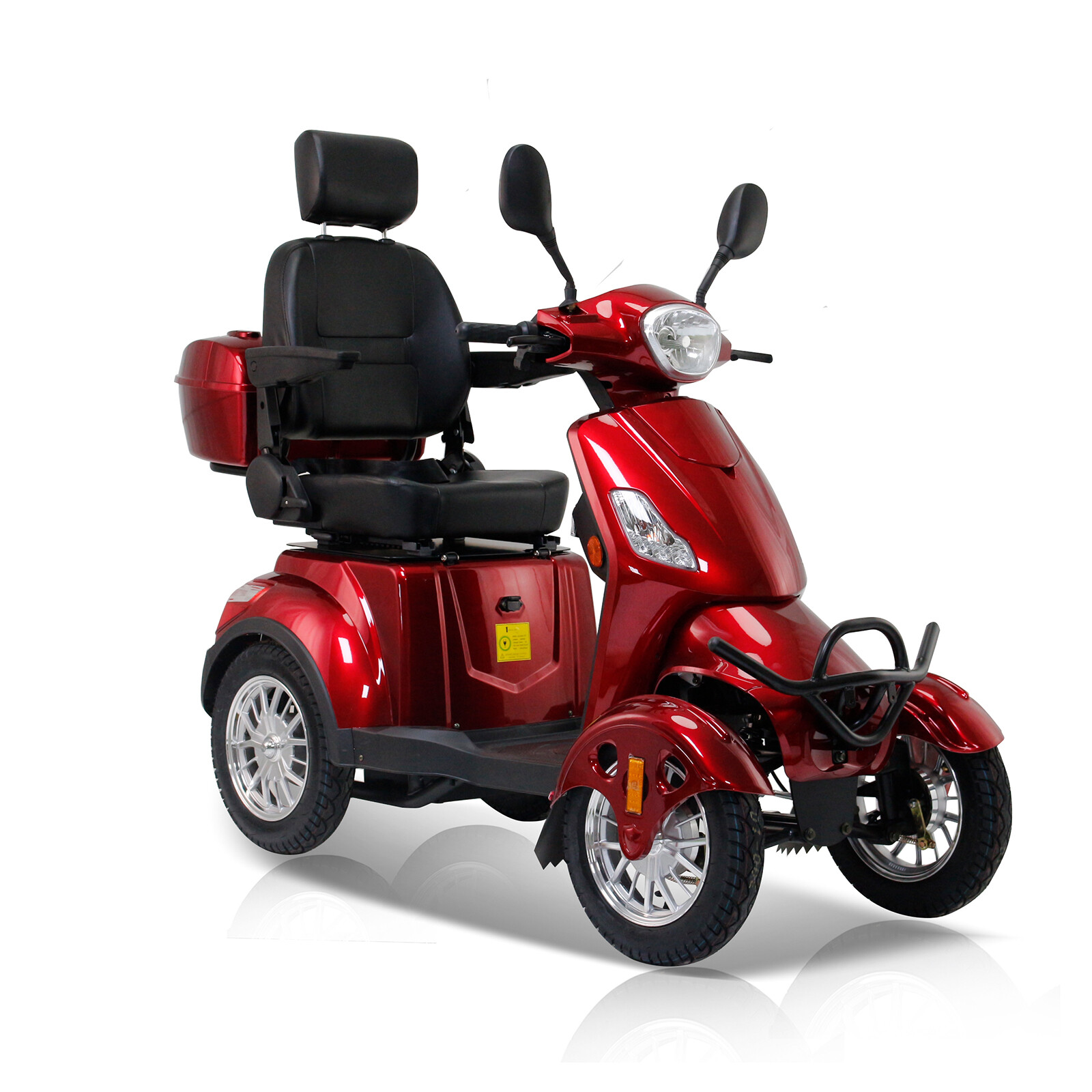 Heavy-Duty 4-Wheel 800W Seniors Mobility Scooter 500lb Capacity 31 Miles Range