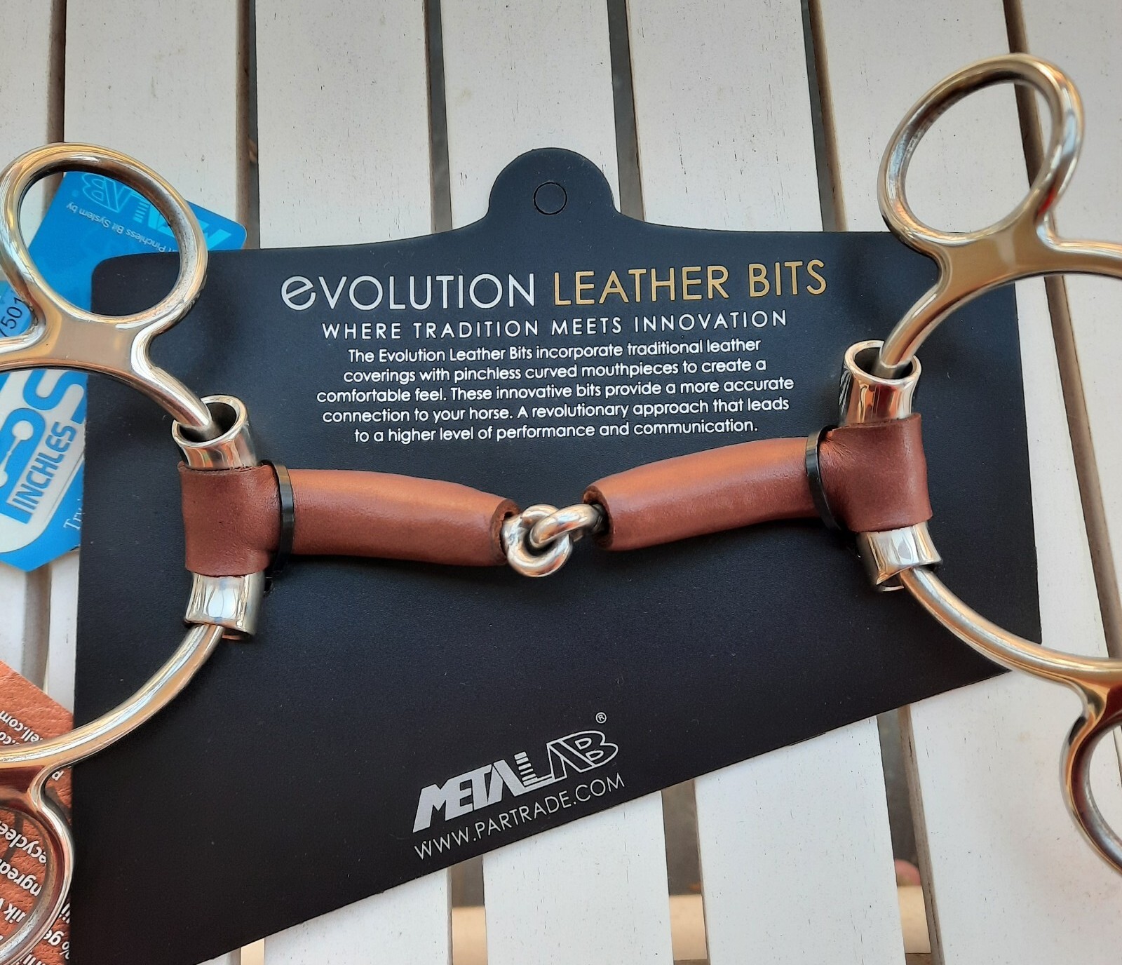 NWT METALAB 4.5" Evolution Leather Covered Pinchless Continental Gag Snaffle Bit