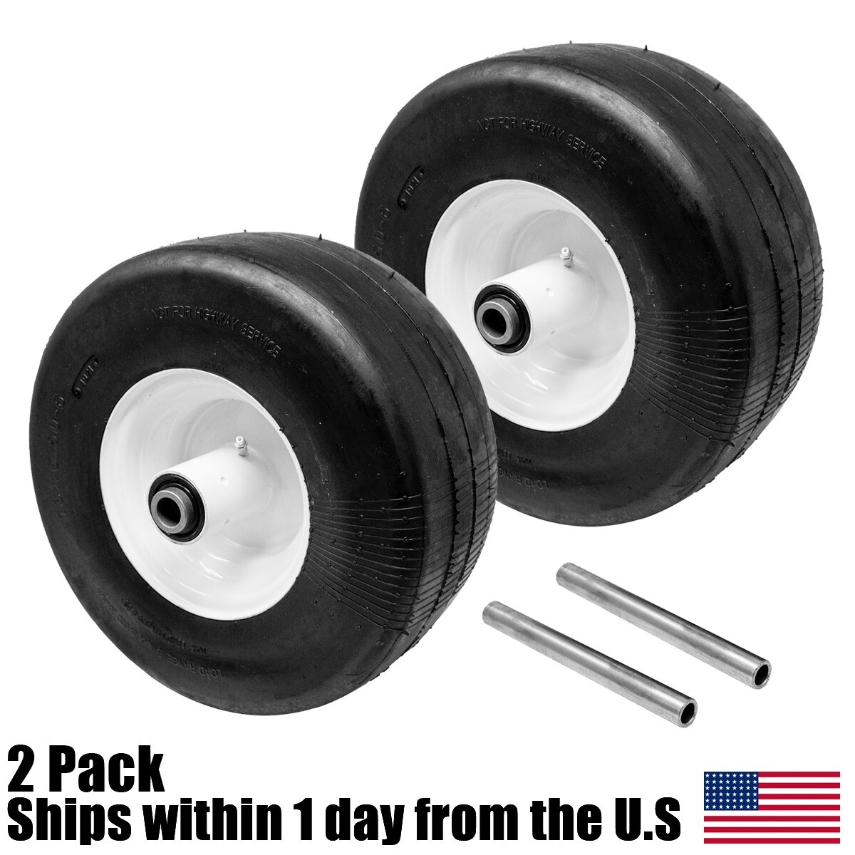 2PK 13x6.5x6 Puncture Proof No Flat Tires Front Solid fits Exmark 103-0065