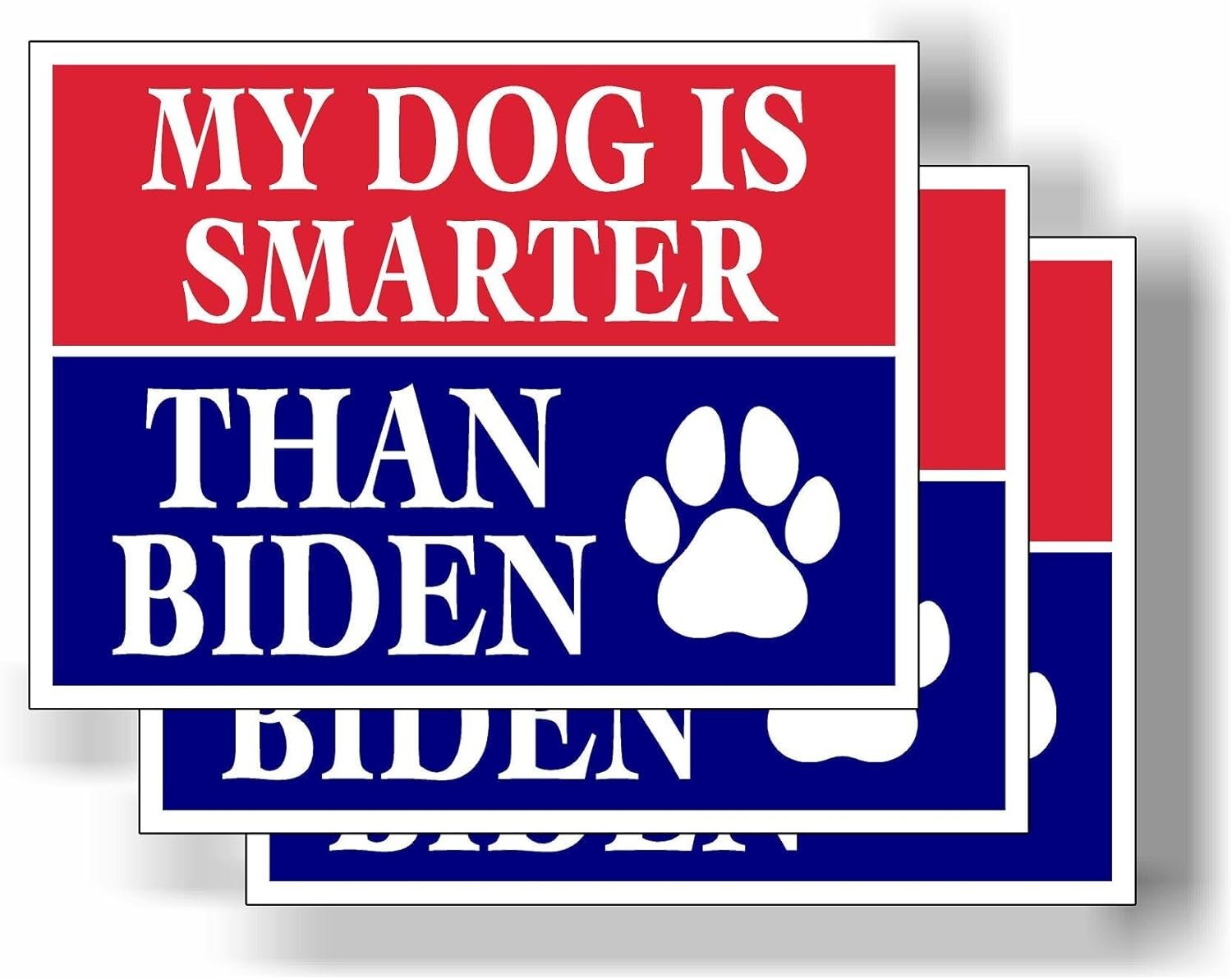 3 Pack Eco My Dog is Smarter Than Joe Biden Trump Political Bumper Magnet 4...