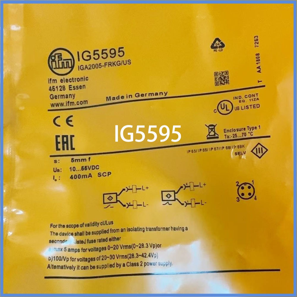 New IG5595 IG5596 IG5579 IG5580 IG5577 IG5578 IG5525 IG5526 IFM inductive switch