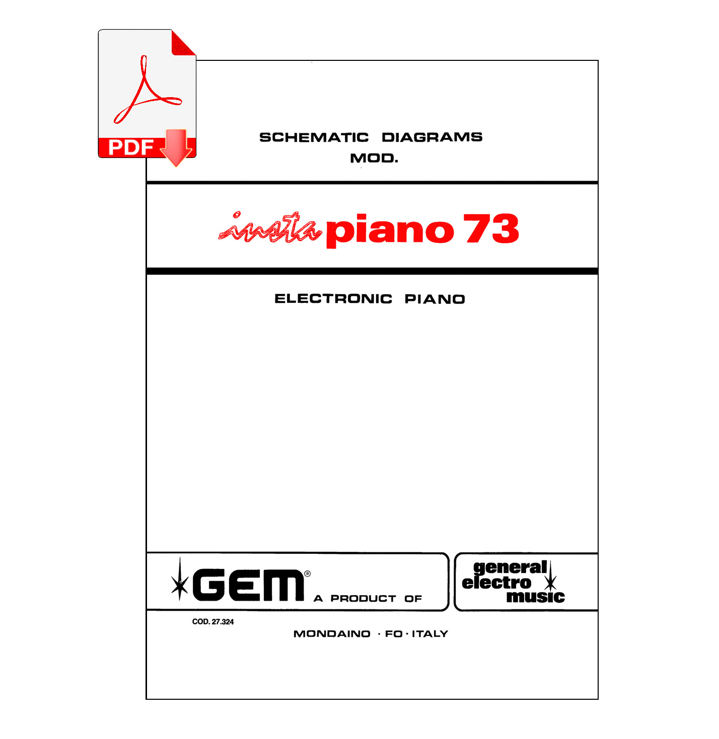 GEM Instapiano73 Service Manual Schematic Diagram Schematic Electrical Schematic PDF