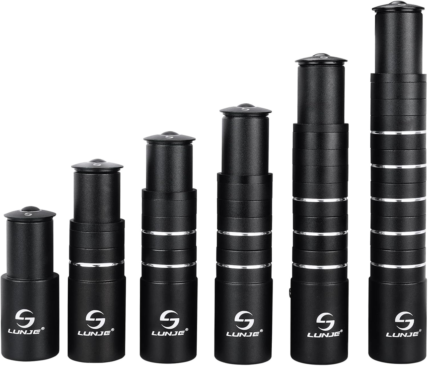 Bike Stem Riser Extender - 1-1/8" 28.6Mm Fork Bicycle Stem Riser, 6 Sizes (90/11