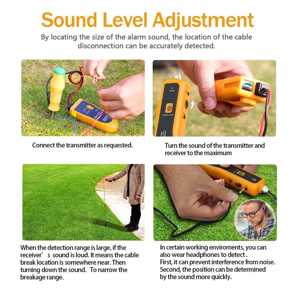 KOLSOL F02 Underground Cable Wire Locator Tracker Lan With Earphone