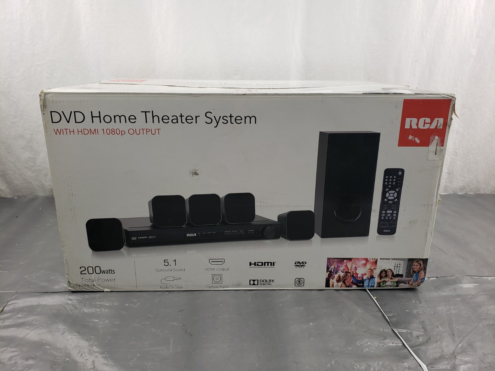 New RCA DVD Home Theater System HDMI AUX 3.5mm Jack 1080p with Remote RTD3317H