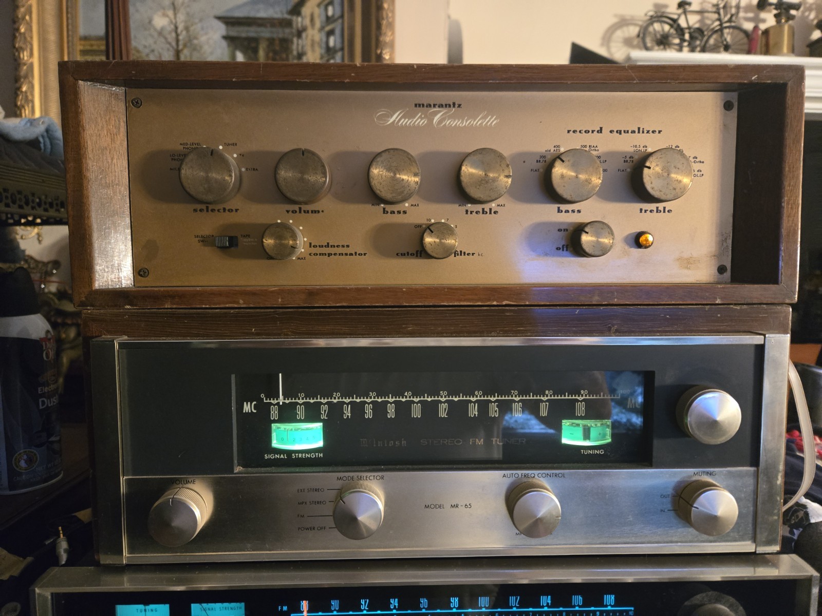 Vintage McIntosh MR65 Maranz Audio Consolette Model 1  and Maranz AMP model 1030