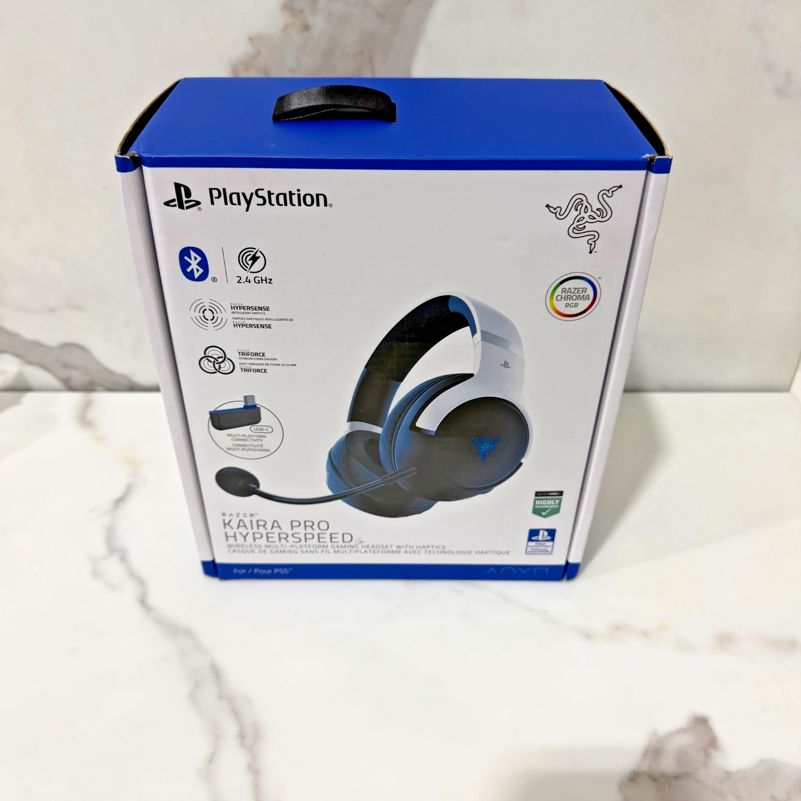 Razer Kaira Pro HyperSpeed Wireless Gaming Headset with Haptics for Ps5