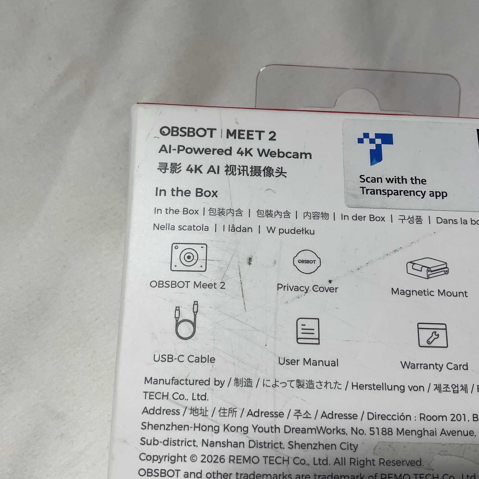OBSBOT Meet 2 4K AI Powered Webcam Space Grey (OWB-2311-CE) Open Box G2