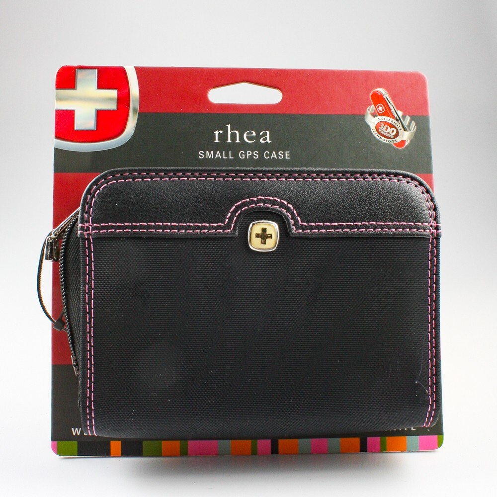 Wenger - Rhea - Small GPS Case Black + Pink - 1.25" x 5.5" x 4" Interior - NOS