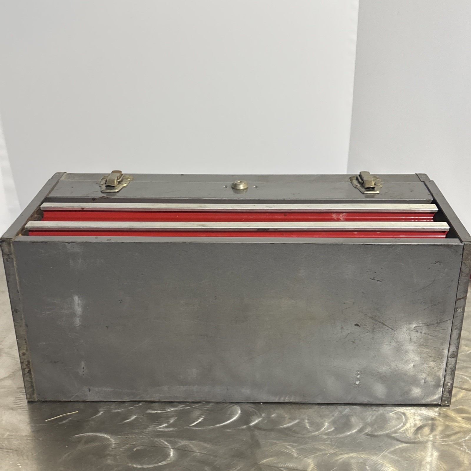 Craftsman 20" Portable Carrying Tool Chest Box Steel 2 Draw 65336 Vtg USA READ!