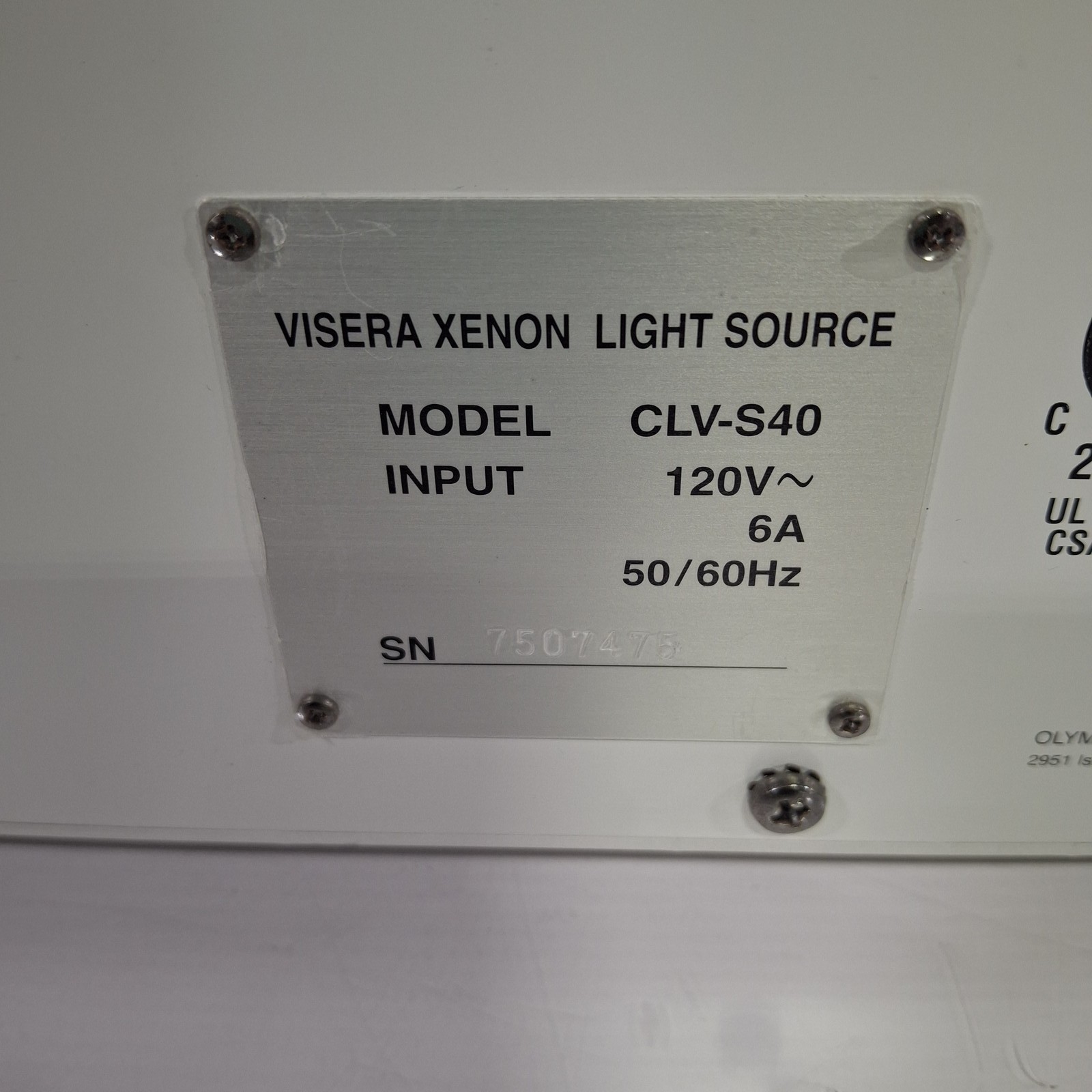 Olympus Visera CLV-S40 Light Source