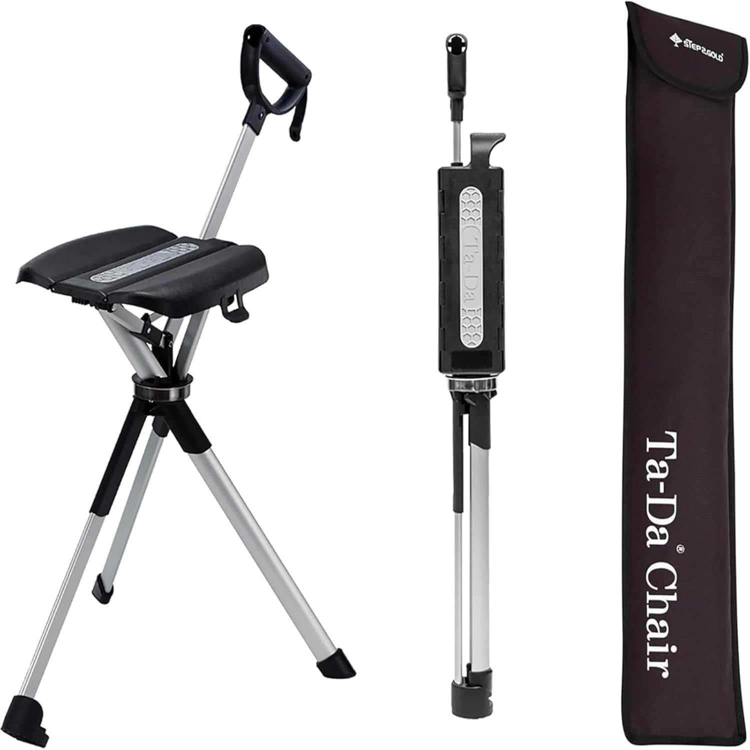 Ta-Da Chair Series 2- Portable Walking Cane with Seat Lightweight 34.2" Medium