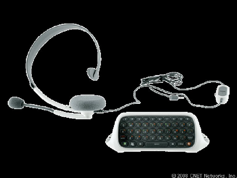 Microsoft Xbox 360 Messenger Kit ChatPad and Headset - White