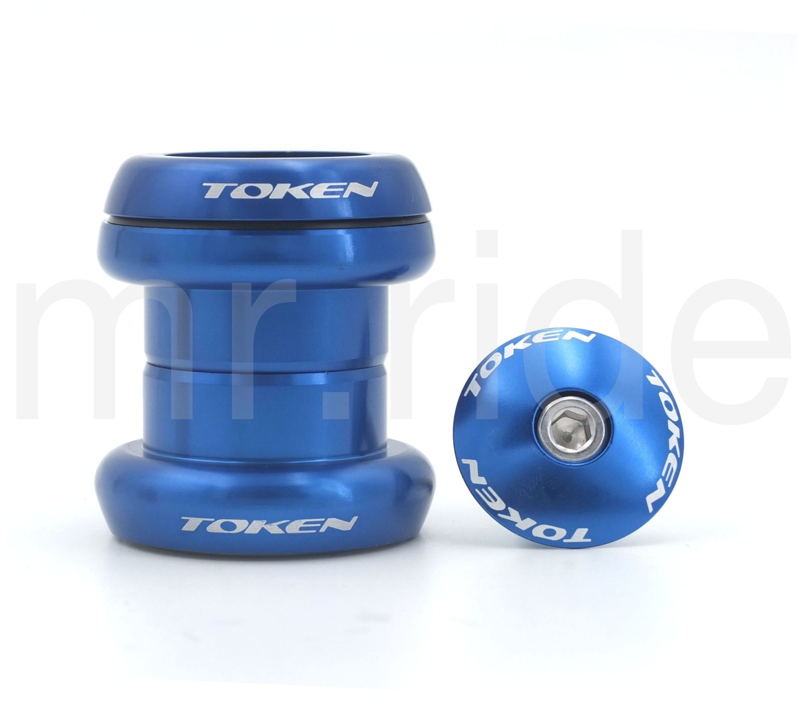 mr-ride Token Headset  1-1/8" 34mm tube,Threadless/Integrated (w/ top cap) Blue