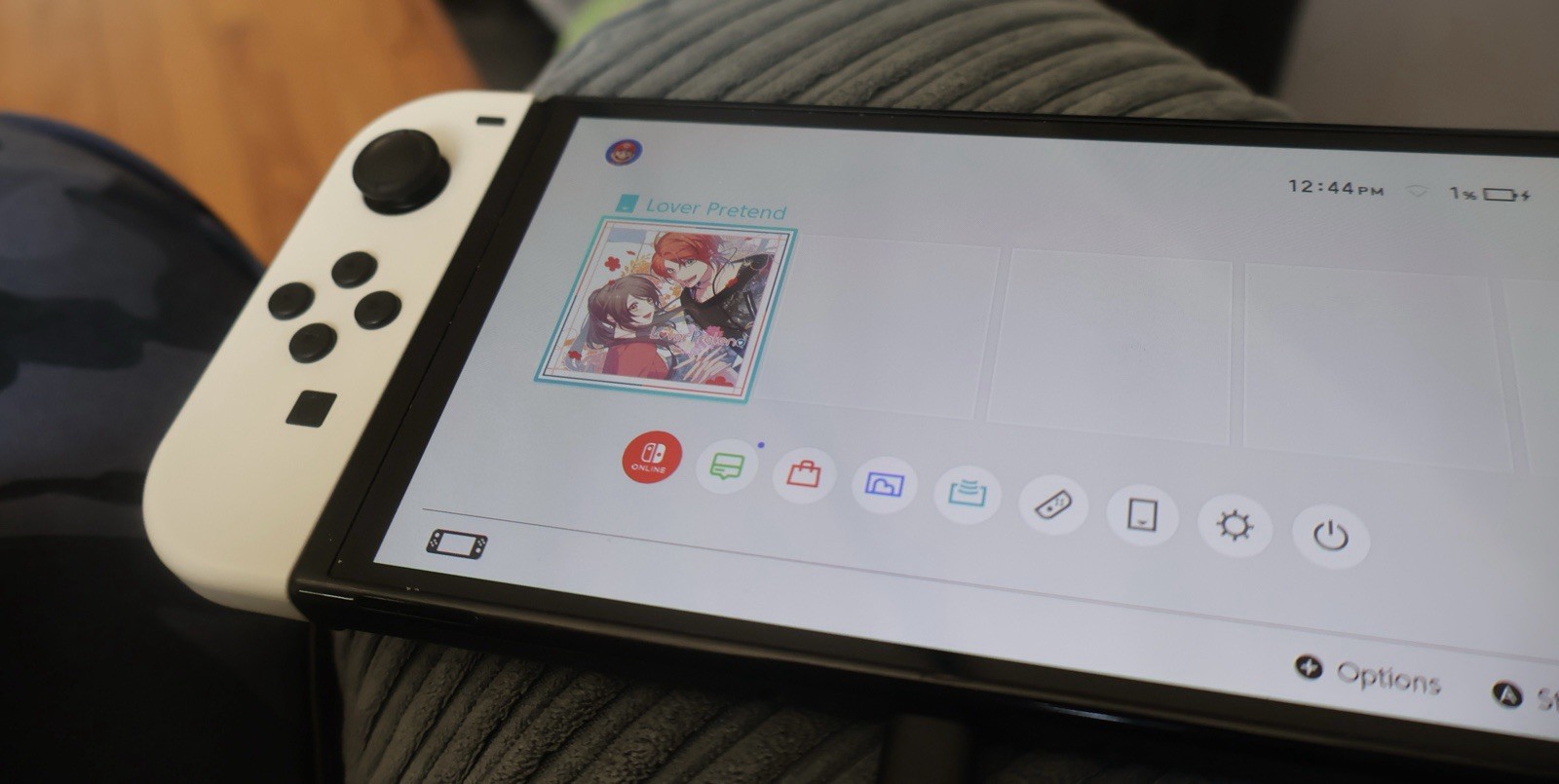 USED WHITE OLED SWITCH + 128GB SD CARD + NITRODECK