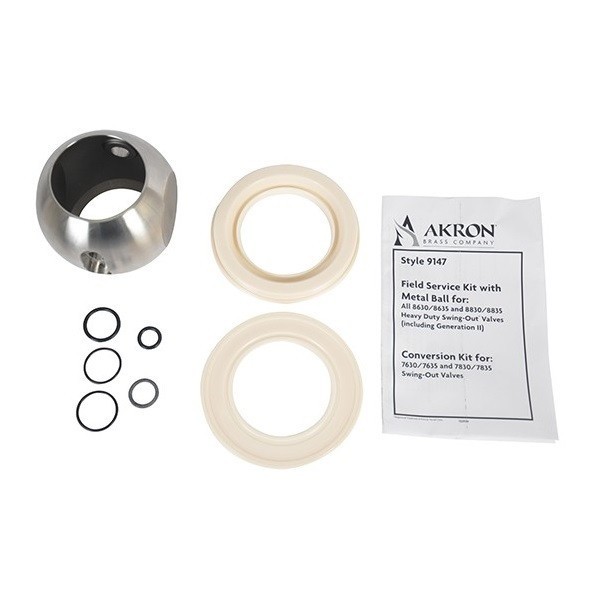 Akron Brass Swing-Out Valve Conversion Kit with Stainless Ball for 3" and 3.5"