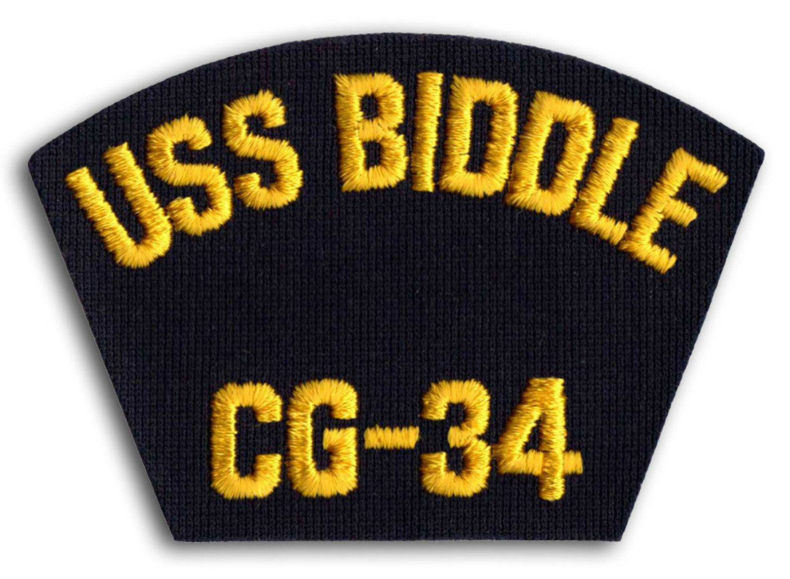 US Navy CG-34 USS Biddle Guided Missile Cruiser Cap Patch Iron-On