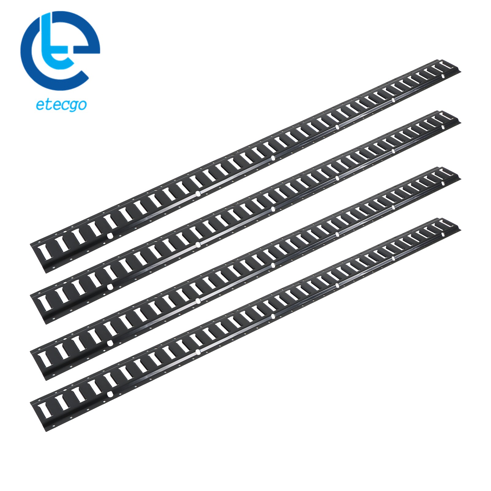 Steel 4 Piece 6' Powder Coated E Track Rail Set Black Finish For Vans Trailers