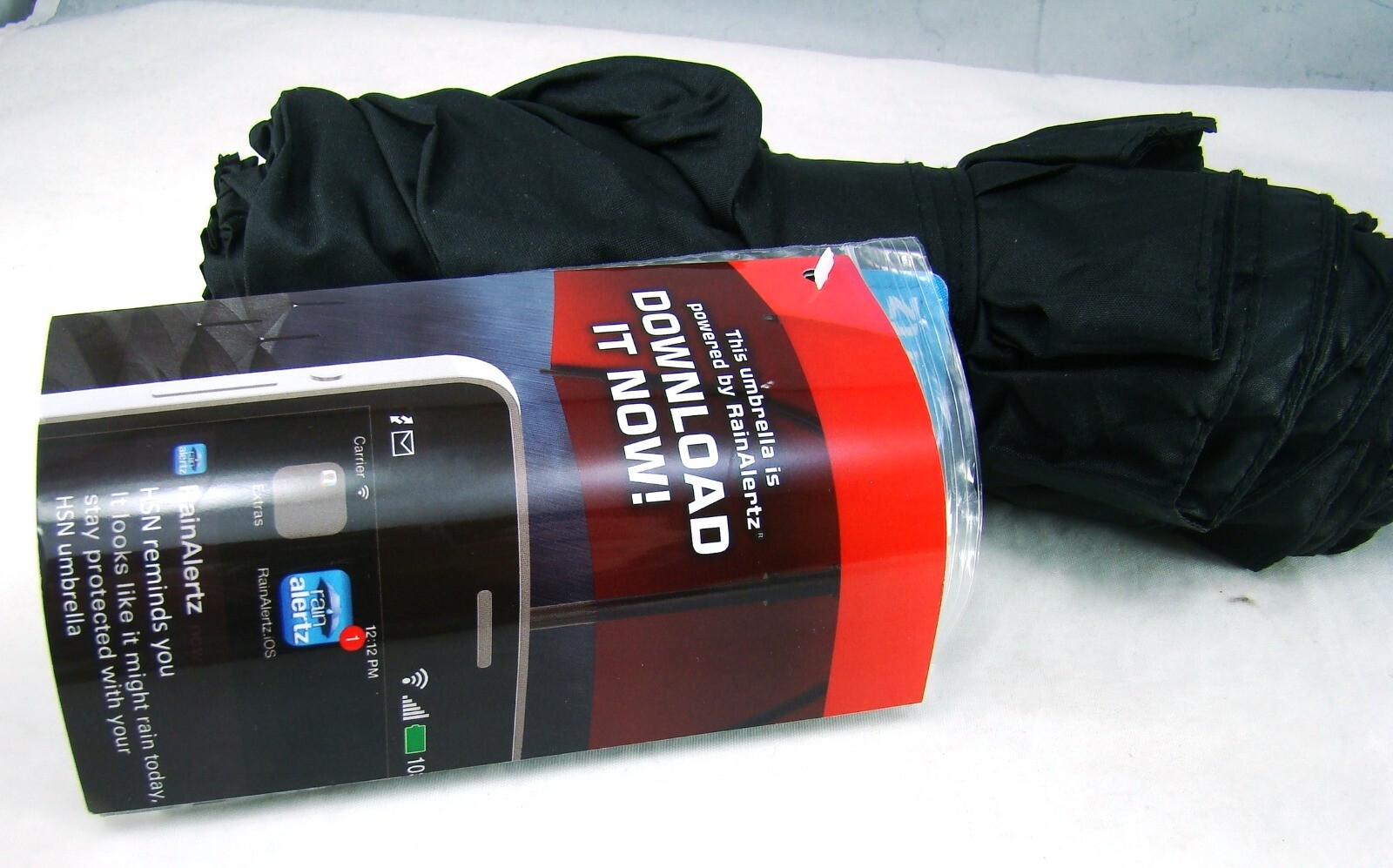 Phonebrella Folding Umbrella with Bluetooth Handle NEW in torn box READ