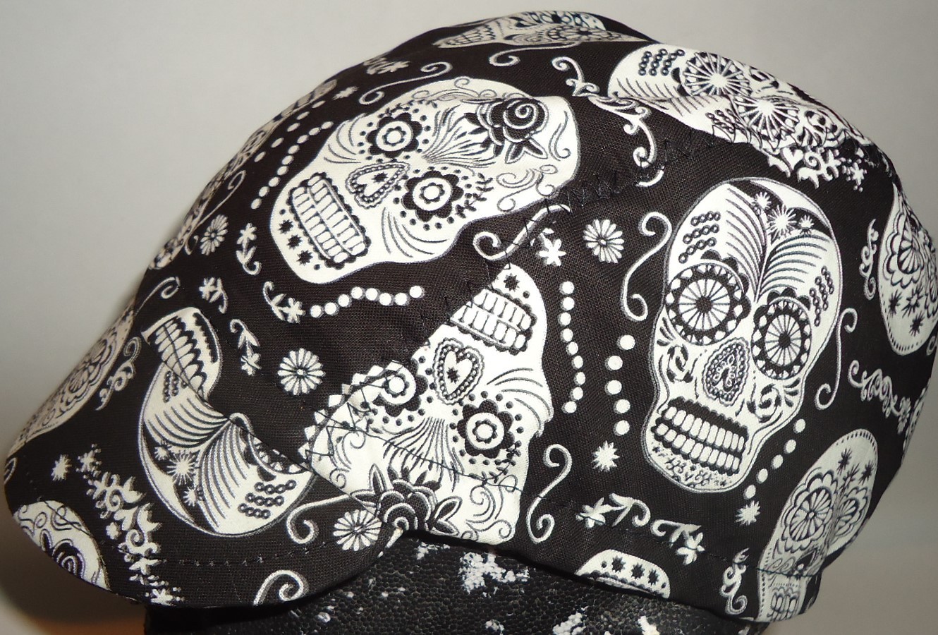 CYCLING CAP ONE SIZE  SKULL GLOW IN THE DARK 100% COTTON