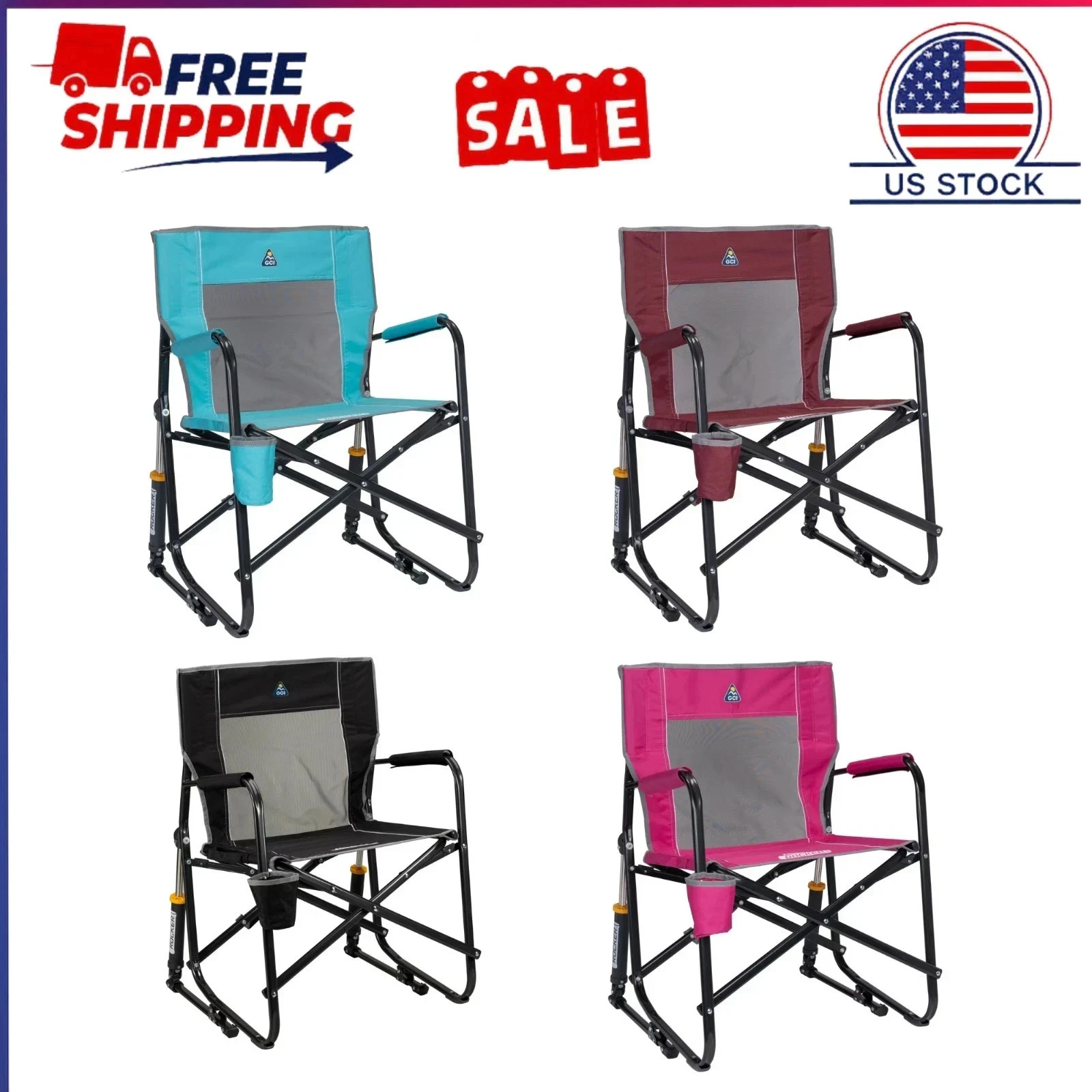 NEW SALE!!! GCI Outdoor Freestyle Rocker Foldable Rocking Camp Chair