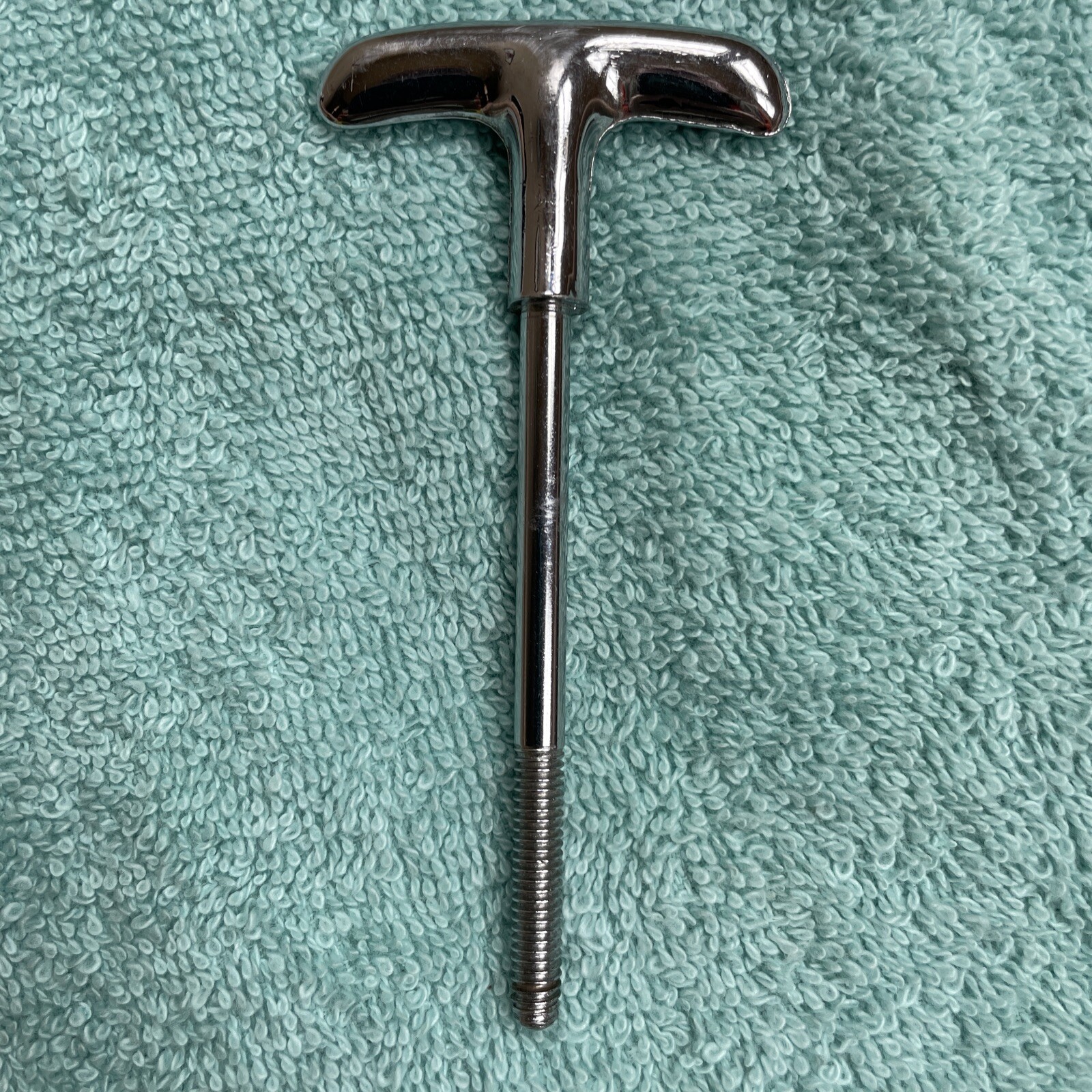 One Vintage 60s Premier Bass Drum T Tension Rod - 4 1/4” Tip to Tip, 3” Shaft