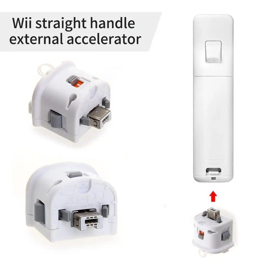 Wii Motion Plus Sensor Adapter Attachment Nintendo Wii /Wii U Controller White