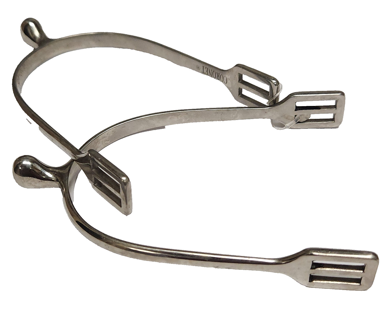 Coronet Spurs Stainless English Style Riding Spurs Knob Round End - Pls See Dim.
