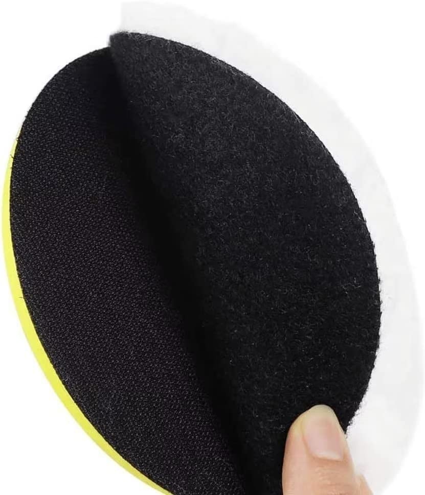 3 Inch Wool Polishing Wheel Set with M10 Adapter - 7 Washable Buffing Pads